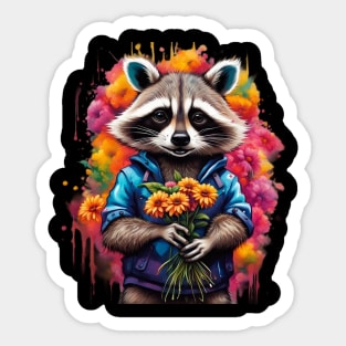 cute raccoon Sticker